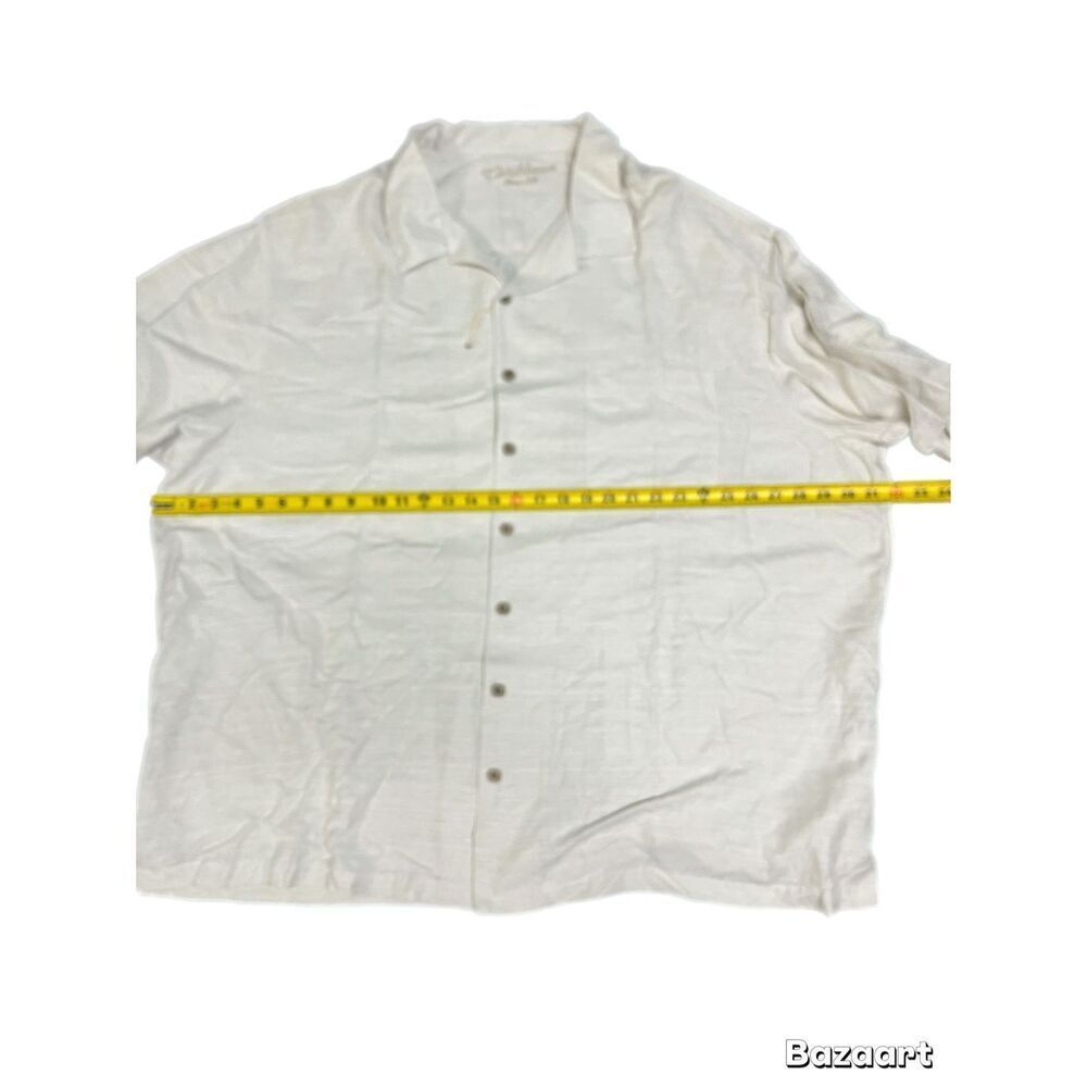 Caribbean Pure Silk short sleeve casual button-down shirt size 4XB - Picture 6 of 10